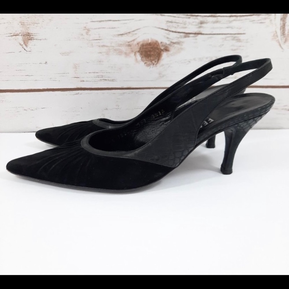 Authentic Salvatore Ferragamo Velvet Heels